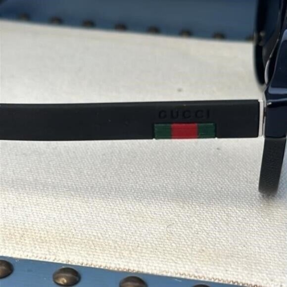 New Authentic- Gucci Green Pilot Men's Sunglasses GG0009S 001 59 - Picture 4 of 13